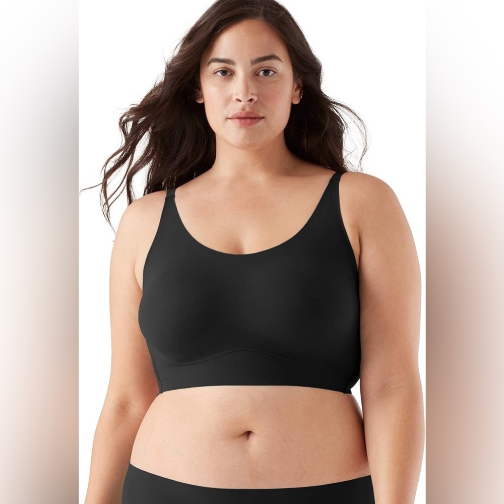 True & Co True Body Lift Mesh Scoop Neck Convertible Bra XL 38DDD 40DD Black